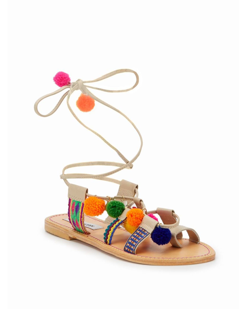 Steve madden pom pom sandals new arrivals